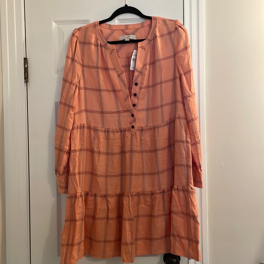 NWT Loft peach dress